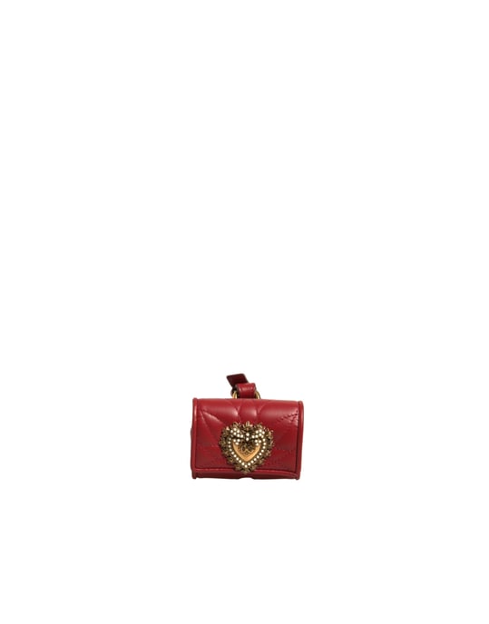 Quilted Leather Heart Charm - Image 1