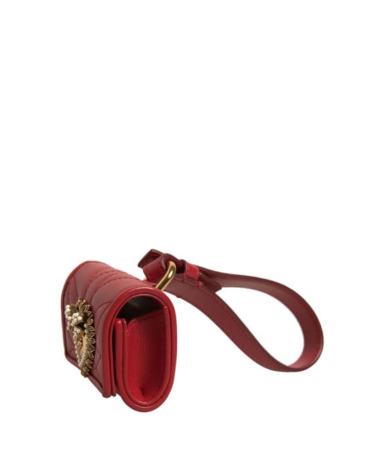 Quilted Leather Heart Charm - Image 3