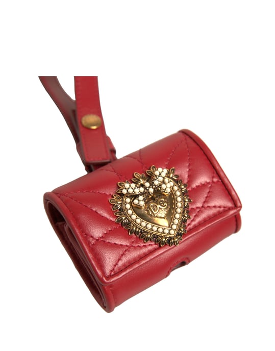 Quilted Leather Heart Charm - Image 5
