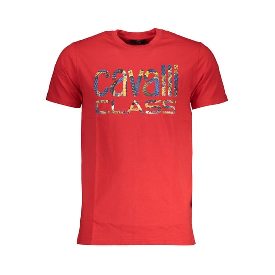 Cavalli Class Röd Bomull Herr T-Shirt - Image 1