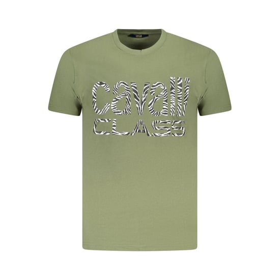 Cavalli Class Verde Bomull T-Shirt för Män - Image 1