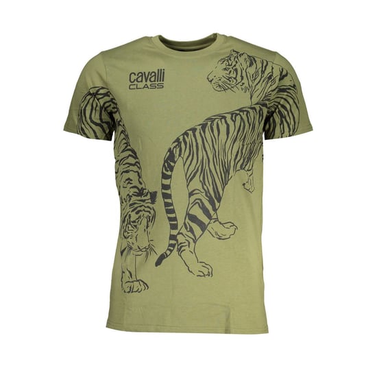 Cavalli Class Verde Bomull T-shirt för Män - Image 1