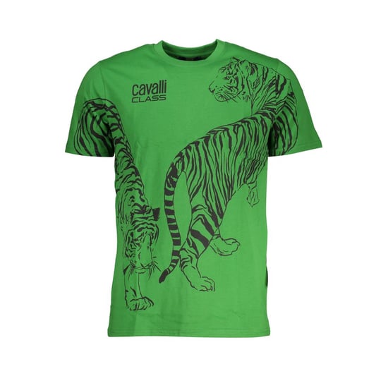 Cavalli Class Verde Bomull T-shirt för män - Image 1