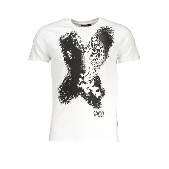 Cavalli Class Vit Bomull Herr T-shirt - Image 1