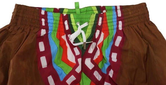 Geometric Print Swim Trunks - Image 3