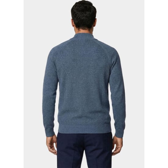 Innocente Half zip half zip met structuur 326/8163 indigo - Image 2