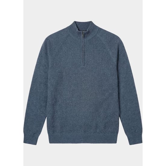 Innocente Half zip half zip met structuur 326/8163 indigo - Image 3