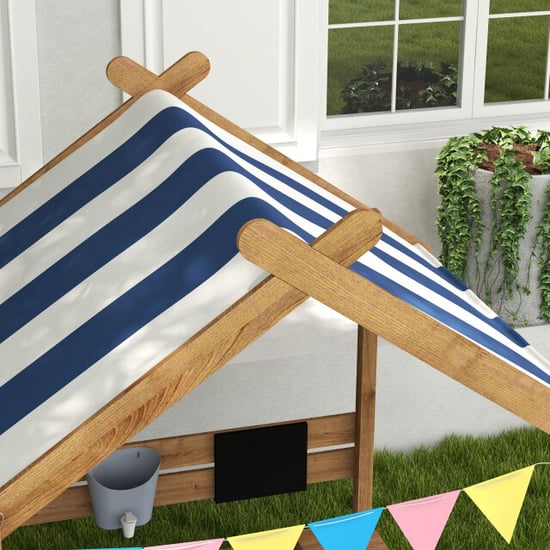 4goodz Outsunny zandbak met dak hout zandbox met zitplek en bord - Image 5