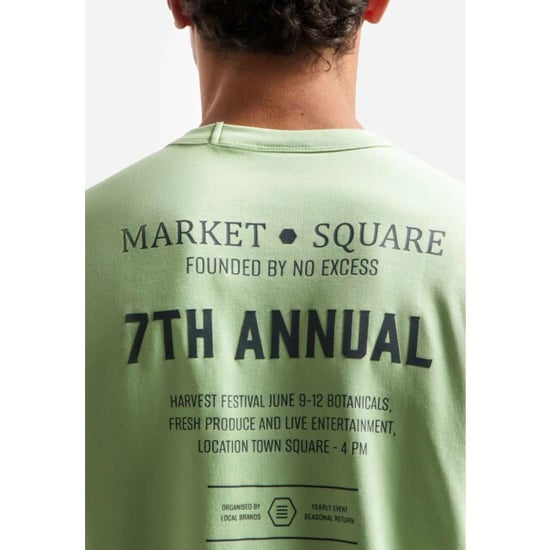 No Excess T-shirt crewneck solid heavy interl green - Image 3