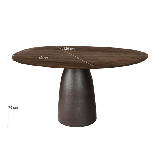 Brix eetkamertafel marron espresso 140x120x76cm - Image 3