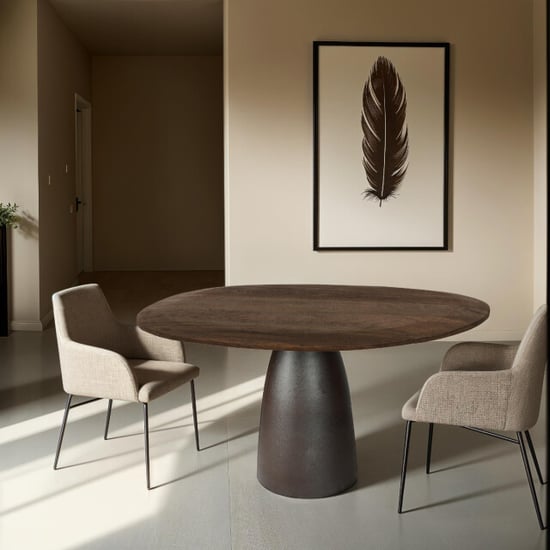 Brix eetkamertafel marron espresso 140x120x76cm - Image 4