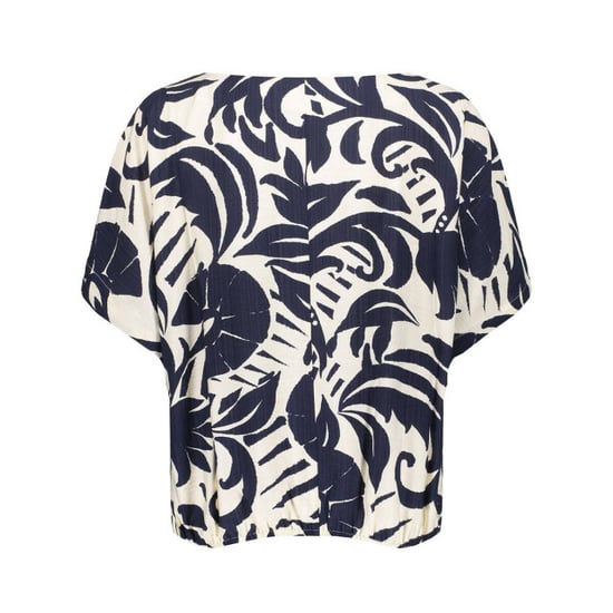 Geisha 63236-26 675 top flower bi-color navy/off-white - Image 4