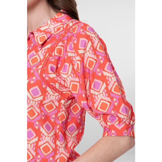 Geisha 63195-20 450 blouse anderine red/ecru - Image 3