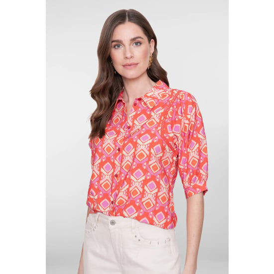 Geisha 63195-20 450 blouse anderine red/ecru - Image 4