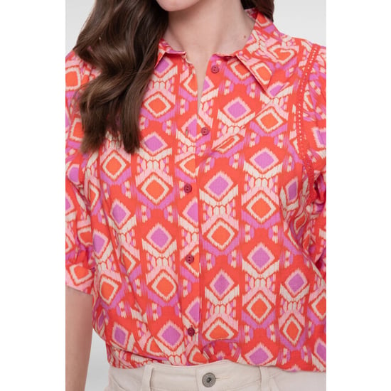 Geisha 63195-20 450 blouse anderine red/ecru - Image 6
