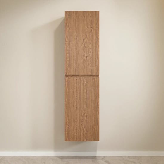 Mirlux Badkamermeubel set valento 80cm warm eiken wastafel wit - Image 5