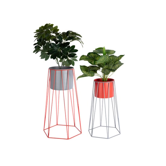 Present Time bloempot set cool retro - 34x30x56 cm - Image 3
