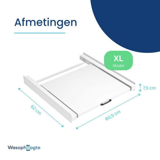 Wasophoogte ® tussenstuk met uitschuifbaar plateau xl geschikt voor elk type - - Image 4