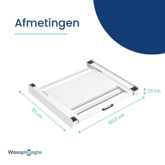 Wasophoogte ® tussenstuk met uitschuifbaar plateau en droogrek – geschikt voor - Image 5