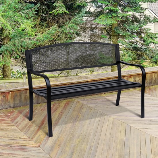 4goodz 2-zits tuinbank staal 127x60x87 cm - - Image 4