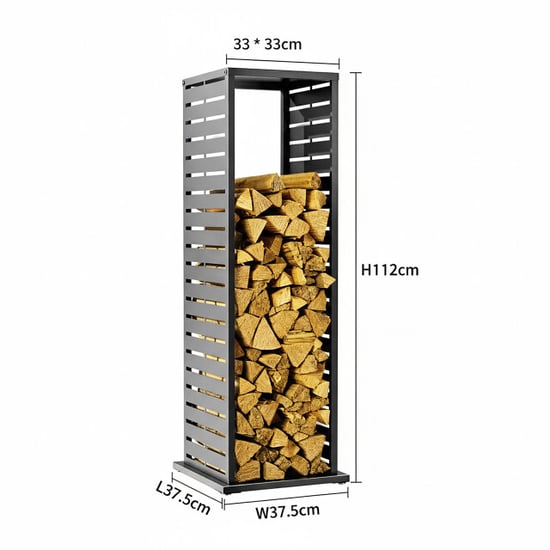 Westmann Luma lane houtopslag houtrek 38x38x112 cm - - Image 3