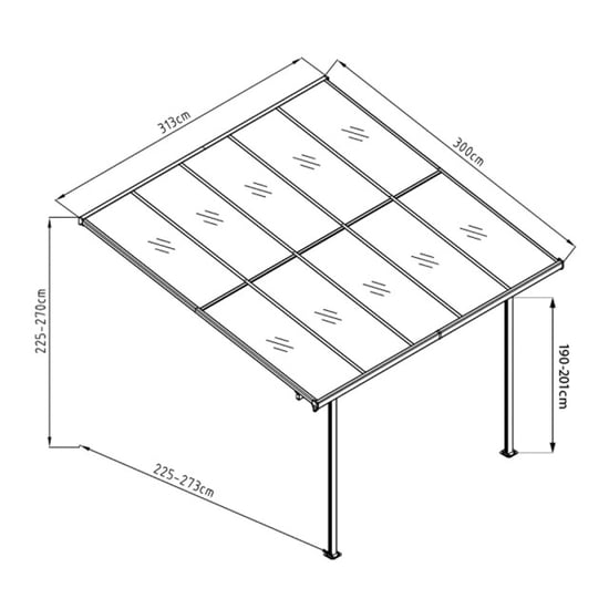 Westmann Terrasoverkapping bruce 313 300x313 cm - - Image 3