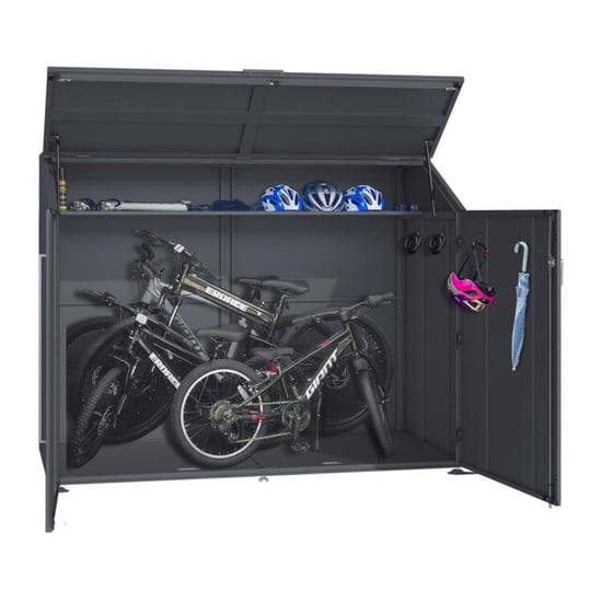 Westmann Linea afsluitbare metalen fietsenberging voor 4 fietsen - - Image 4