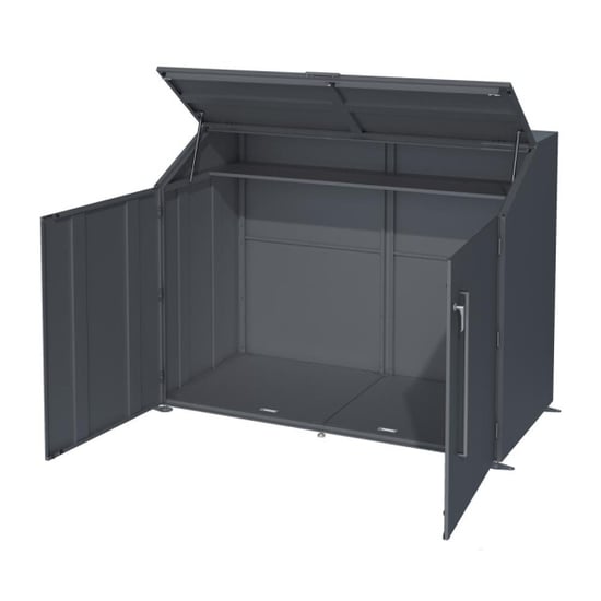 Westmann Linea afsluitbare metalen fietsenberging voor 4 fietsen - - Image 5