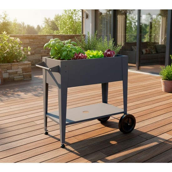 Westmann Mobila metalen verhoogde plantenbak op wielen - - Image 5