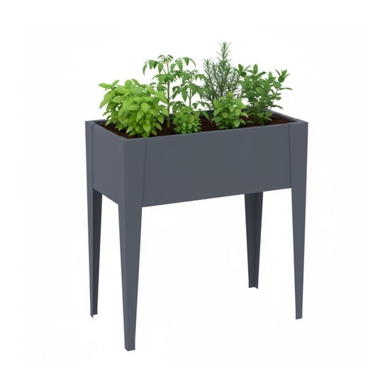 Westmann Vedura s metalen verhoogde plantenbak 74x40x80 cm grijs - Image 5
