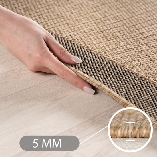 Muratap Timber solid rond buitenkleed – jute look – weerbestendig – 200 cm rond - Image 3
