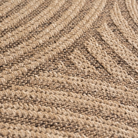 Muratap Timber rond japandi buitenkleed – jute look – weerbestendig – 160 cm rond - Image 3