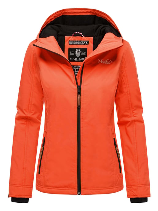 Marikoo women’s transitional jacket – Brombeere, lightweight with hood - Image 1