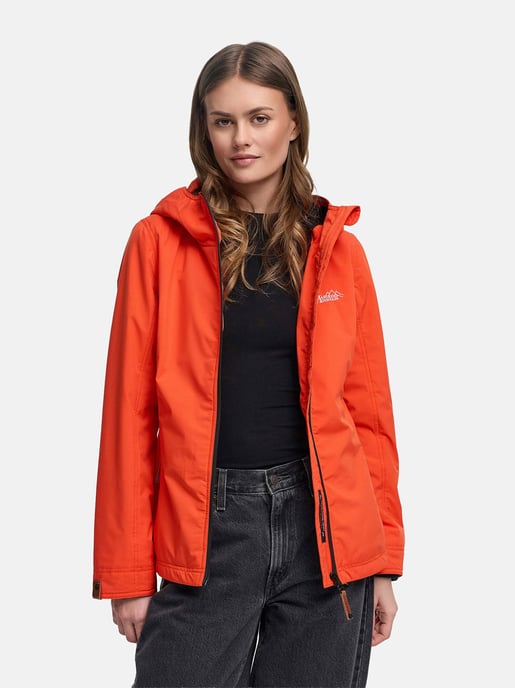 Marikoo women’s transitional jacket – Brombeere, lightweight with hood - Image 6