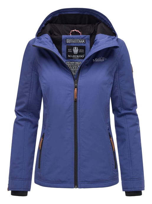 Marikoo women’s transitional jacket – Brombeere, lightweight with hood - Image 1