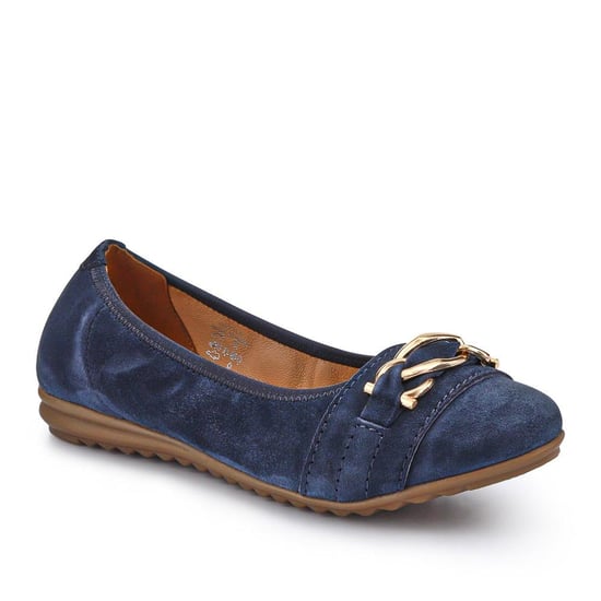 Jones Bootmaker Yvette Leather Wide-Fit Ballet Pumps - Image 1