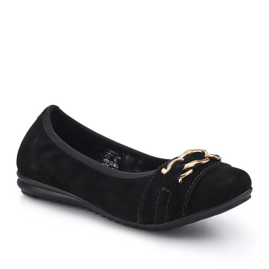 Jones Bootmaker Yvette Leather Wide-Fit Ballet Pumps - Image 1