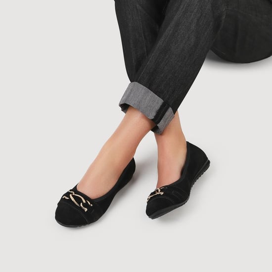 Jones Bootmaker Yvette Leather Wide-Fit Ballet Pumps - Image 5