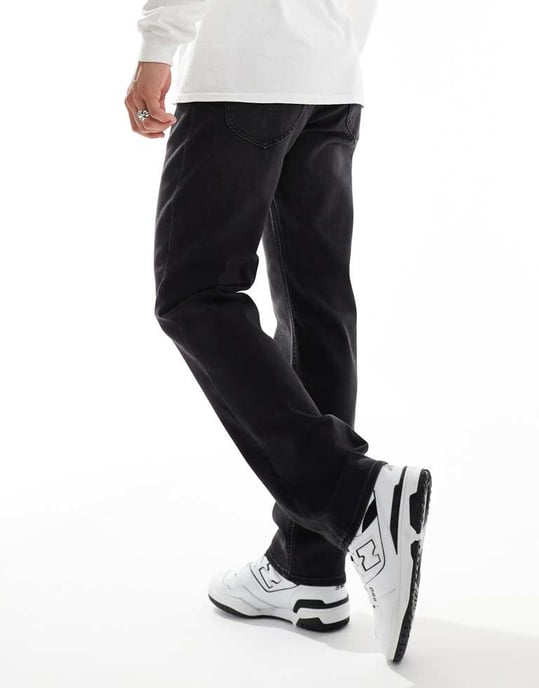 Lee West relaxed straight fit jeans in washed black - Image 3