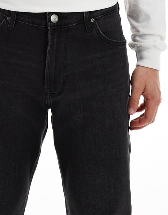 Lee West relaxed straight fit jeans in washed black - Image 4