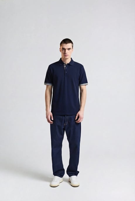 11 Navy 11 Polo Shirt in Navy - Image 1