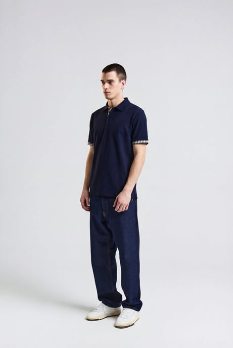 11 Navy 11 Polo Shirt in Navy - Image 2
