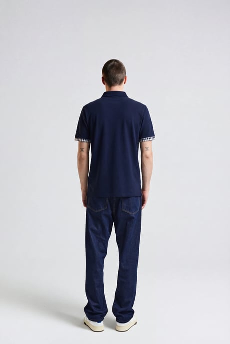 11 Navy 11 Polo Shirt in Navy - Image 3