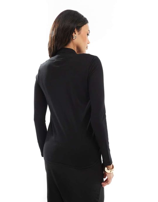 Mamalicious Maternity mix & match soft jersey cardigan co-ord in black - Image 3