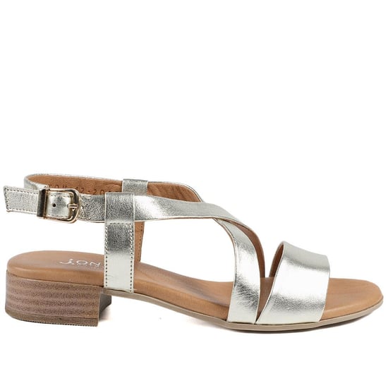 Jones Bootmaker Halston Leather Block Heel Sandals - Image 2