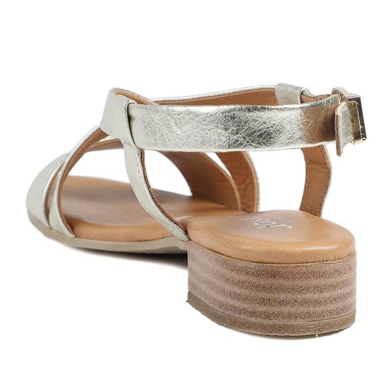 Jones Bootmaker Halston Leather Block Heel Sandals - Image 3