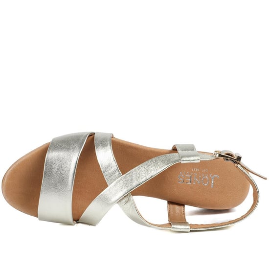 Jones Bootmaker Halston Leather Block Heel Sandals - Image 4