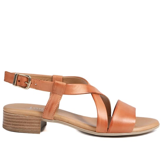 Jones Bootmaker Halston Leather Block Heel Sandals - Image 2