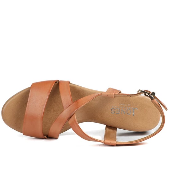 Jones Bootmaker Halston Leather Block Heel Sandals - Image 4