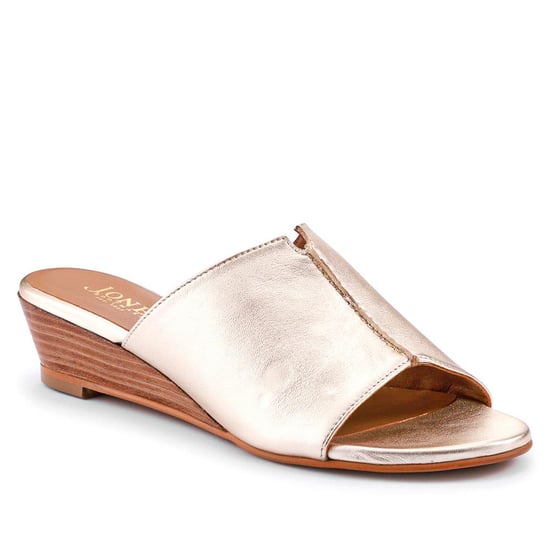 Jones Bootmaker Jocelyn Leather Wedge-Heel Mules - Image 1